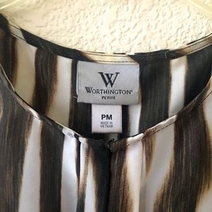 Worthington Zebra Print Blouse